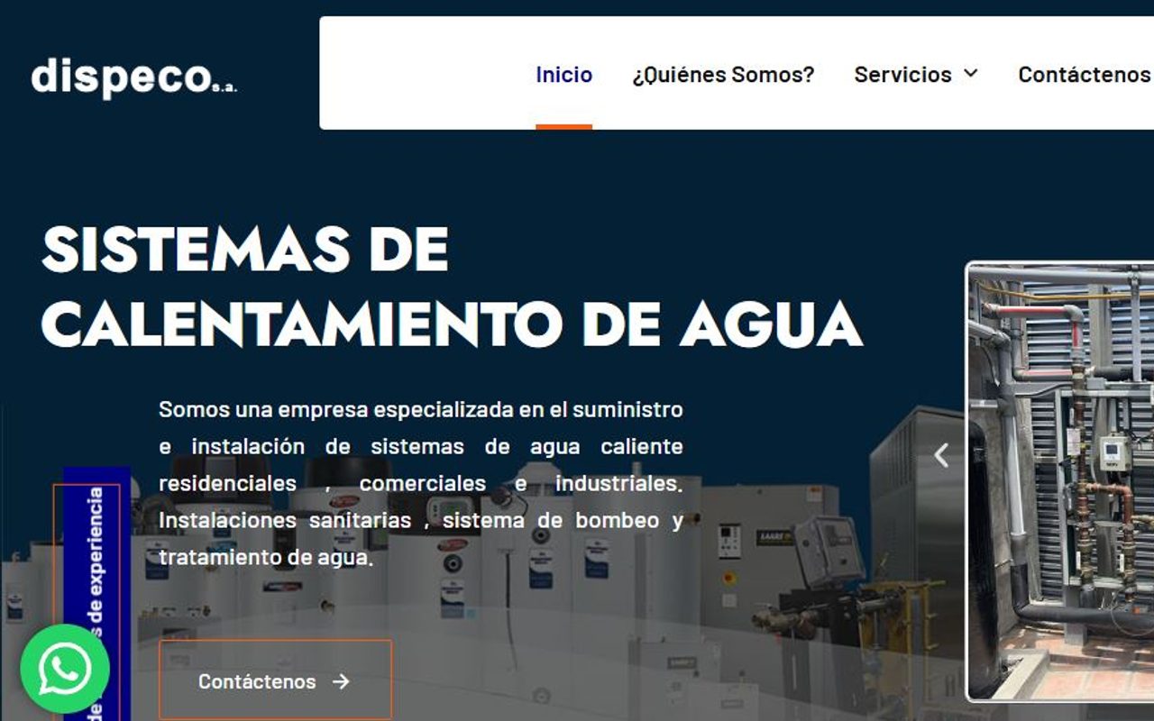 Sitio web de Dispeco S.A.