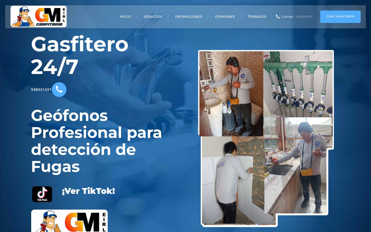 Sitio web de Gasfitería Martínez