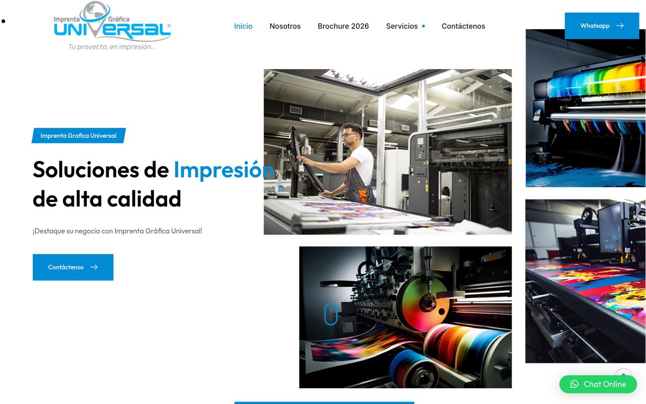 Sitio web de Imprenta Gráfica Universal