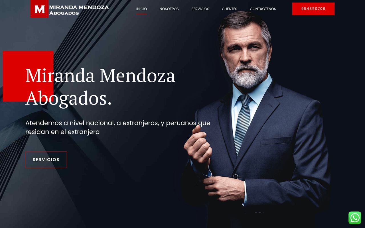 Sitio web de Miranda Mendoza Abogados