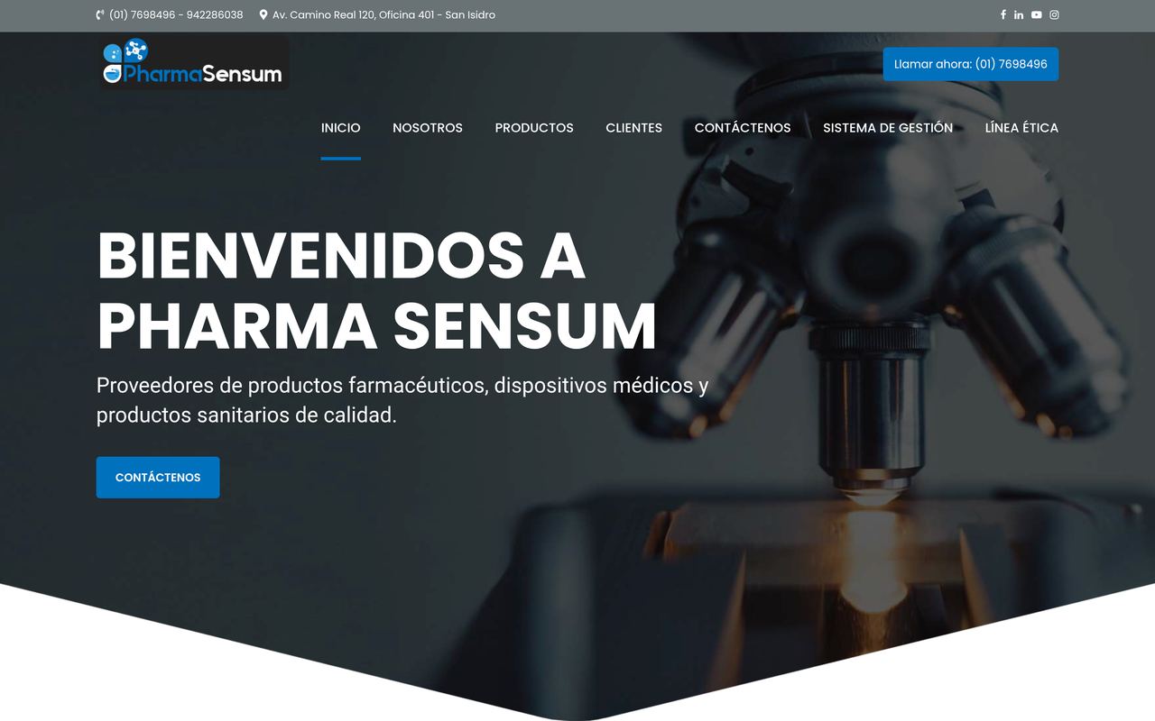 Sitio web de Pharma Sensum